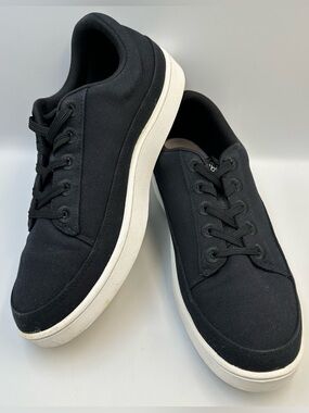 Allbirds Canvas Pacers Mens 10 Natural Black Blizzard Comfort Cushion Lace Up